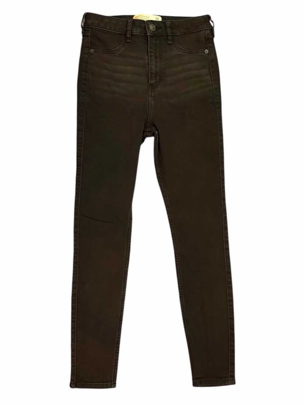 Abercrombie & Fitch Women's Legging Jeans Black High Rise Stretch Size 2S Short